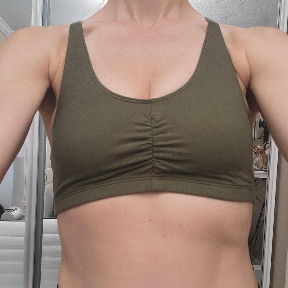Army Green Sports Bra